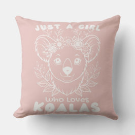 Almofada Just a Girl who Loves Koalas