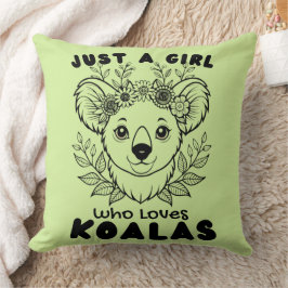 Almofada Just a Girl who Loves Koalas