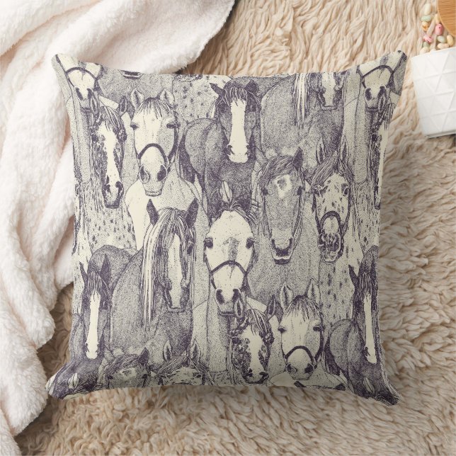 Almofada just horses mulberry pearl (Cobertor)