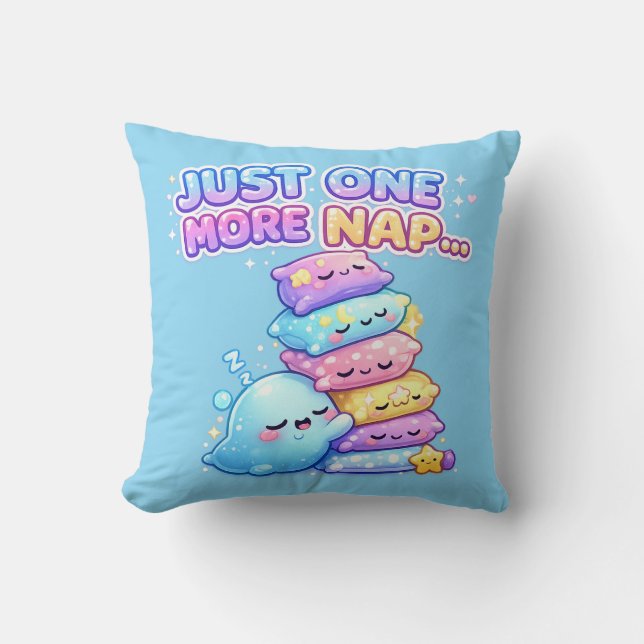 Almofada Just One More Nap Cushion Pillow (Frente)