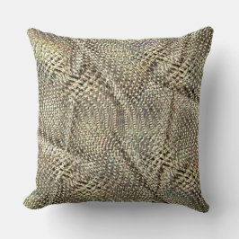 Almofada juta de abstrato com tom leve de ouro
