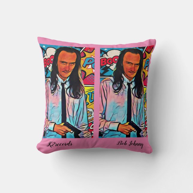 Almofada k2records Bob johnny (Frente)