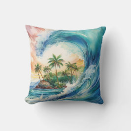 Almofada Kai Aloha Motu Watercolor Wave