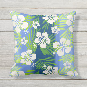 Almofada Kalani Tie Dye Hibiscus Tropical Reversível - Azu