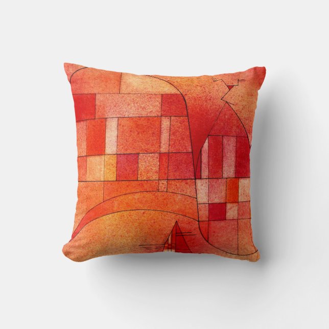 Almofada Kandinsky - Cor-de-rosa amarelo (Frente)