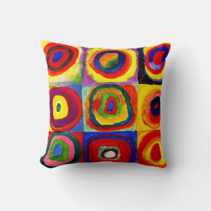 Almofada Kandinsky Farbstudie Quadrate Esquadra Círculos de