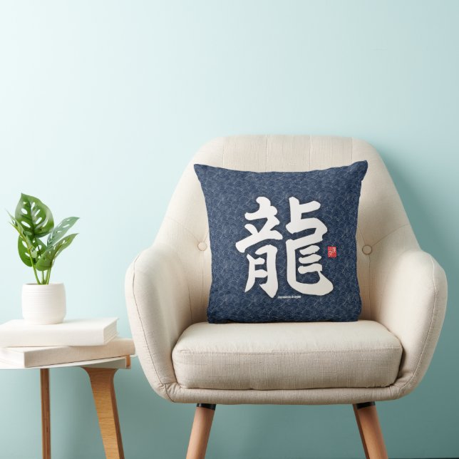 Almofada Kanji - Dragão japonês - (Cadeira)