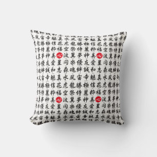 Almofada Kanji Japonês Popular