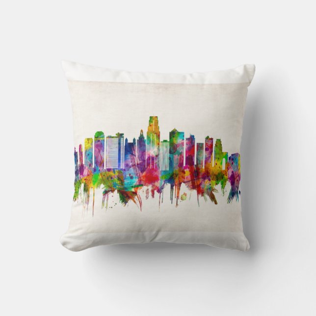 Almofada Kansas City Missouri Skyline (Frente)