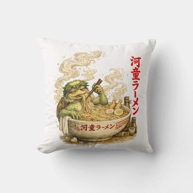 Almofada Kappa Ramen Bath – Espírito do Macarrão Yokai (Frente)