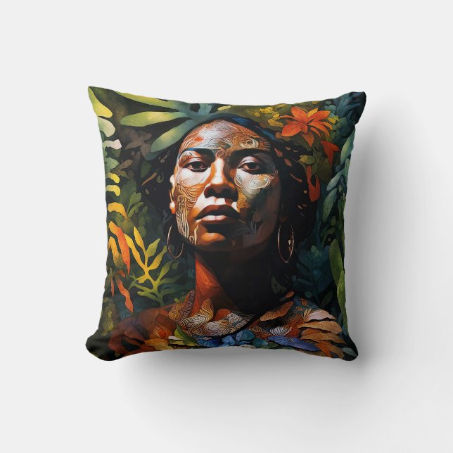 Almofada "Karuma" Sonho Selvagem - Mulheres Na Amazônia (Frente)