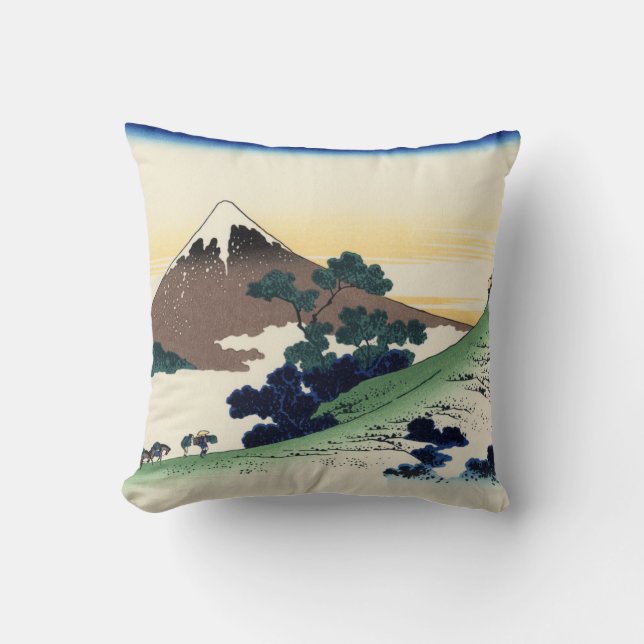 Almofada Katsushika Hokusai. O Inume Pass no Kai Provinc (Frente)