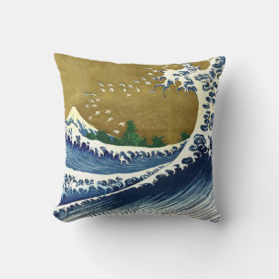 Almofada Katsushika Hokusai - Onda Grande Colorida