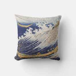 Almofada Katsushika Hokusai. Ondas do oceano