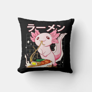 Almofada Kawaii Axolotl Comendo Ramen Noodles Animes Girls