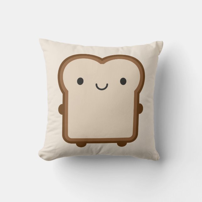 Almofada Kawaii Bread / Toast Reversible (Frente)
