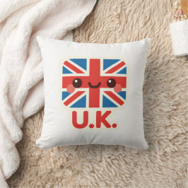 Almofada Kawaii British Flag - Cute UK Design