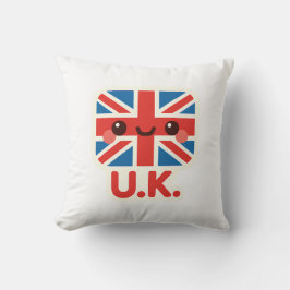 Almofada Kawaii British Flag - Cute UK Design