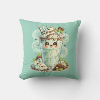 Almofada Kawaii de Milkshake de Chocolate Mint 