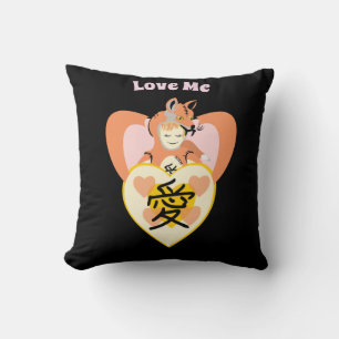 Almofada Kawaii Foxy Cosplay Love Heart