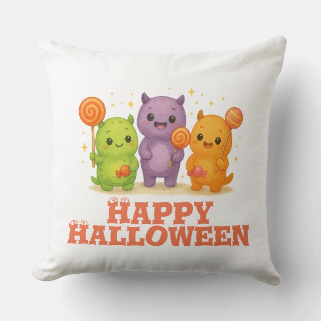 Almofada Kawaii Monsters & Lollipops Halloween (Frente)