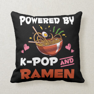 Almofada Kawaii Noodles Kpop, viciado por K-pop e Ramen