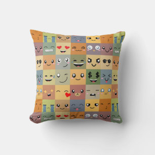 Almofada Kawaii Smiley Emoji Fun