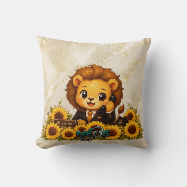 Almofada Kawaii Zodíaco Neos Leão (Frente)