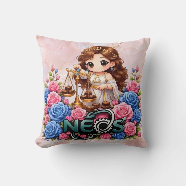 Almofada Kawaii Zodíaco Neos Libra (Frente)