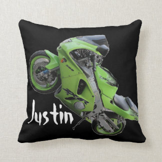 Almofada Kawasaki Verde "Crotch Rocket" Travesseiro
