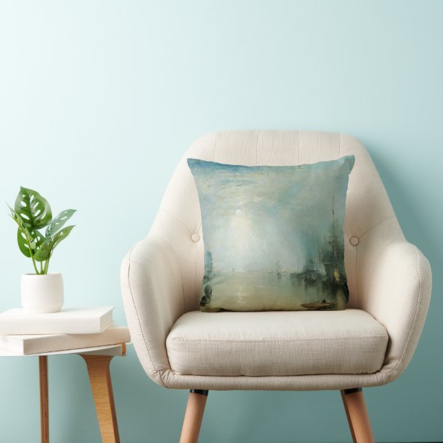 Almofada Keelmen Heaving Coals, Luz de Lua de Joseph Turner (Cadeira)