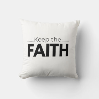 Almofada Keep the Faith - Christian Minimalist Aesthetic Sh