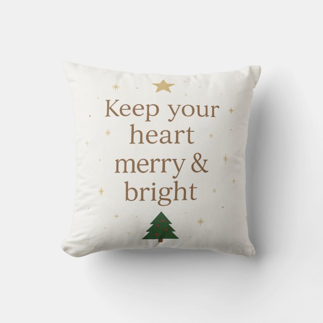 Almofada Keep Your Heart Merry & Bright – Cozy Holiday  (Frente)