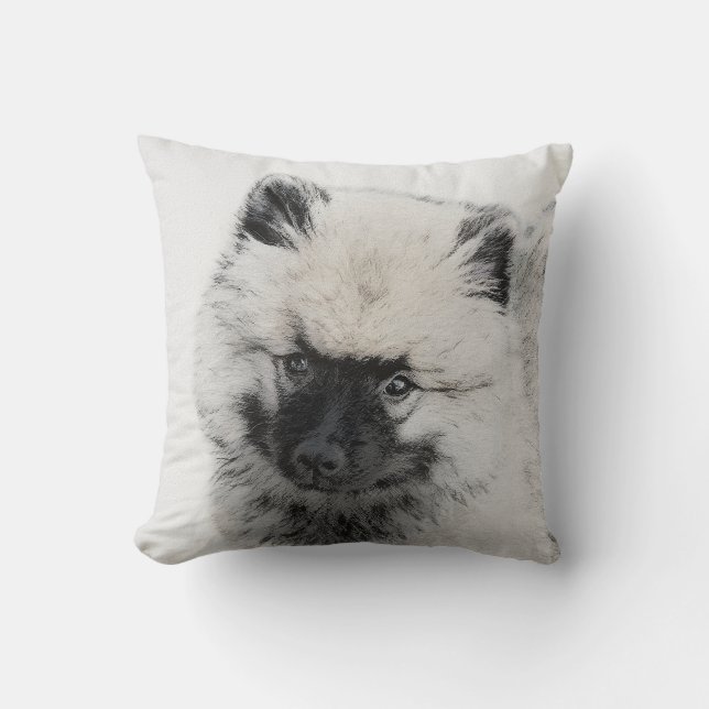 Almofada Keeshond Puppy Drapy - Arte Cachorro Original Boni (Frente)