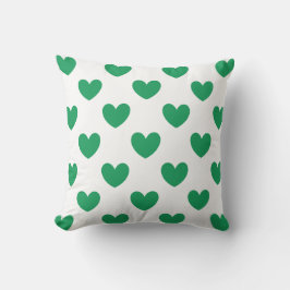 Almofada Kelly Green Polka Hearts em branco