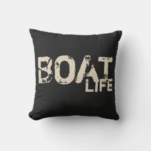 Almofada Khaki BOAT aflita náutica TRAVESSEIRO DECORATIVO