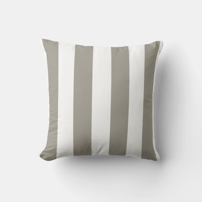 Almofada Khaki e White Striped (Frente)