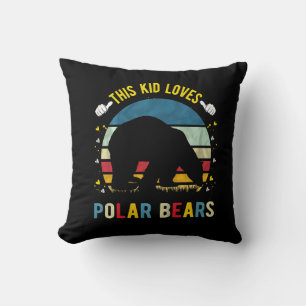 Almofada Kid ama Polar Bears Boys and Girls Amante de os an