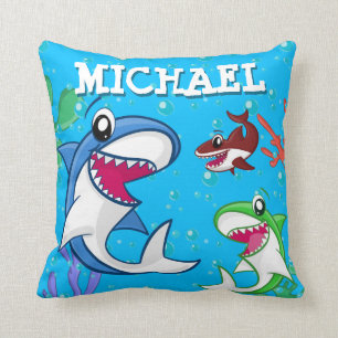 Almofada Kids Sharon Underwater Blue Sea Ocean Boys