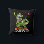 Almofada Kids T-Rex Dinossaur Robot Rawr Birthday Boy Party<br><div class="desc">Kids T-Rex Dinossaur Robot Rawr Birthday Boy design para amantes de dinossauros.</div>