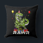 Almofada Kids T-Rex Dinossaur Robot Rawr Birthday Boy Party<br><div class="desc">Kids T-Rex Dinossaur Robot Rawr Birthday Boy design para amantes de dinossauros.</div>