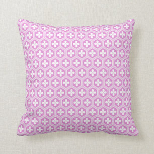 Almofada Kikko Japonês - Padrão de Tortoisinferno Rosa