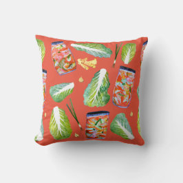 Almofada Kimchi Ingredientes Fermentação Divertida Aquarela