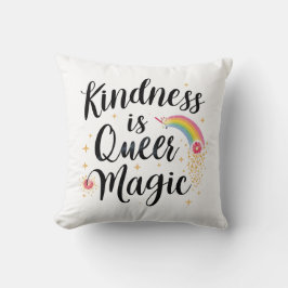 Almofada Kindness Is Queer Magic Rainbow Quote LGBTQ+