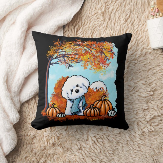 Almofada KiniArt Autumn Bichon Frise (Cobertor)