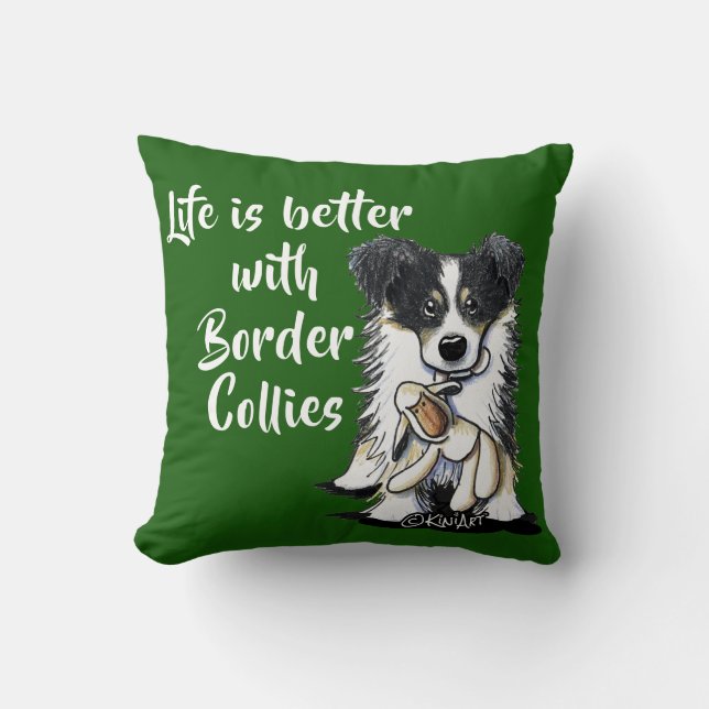 Almofada KiniArt Border Collies (Frente)