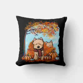 Almofada KiniArt Cairn Terriers de outono