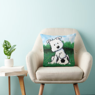 Almofada KiniArt Futebol Westie Cachorrinho