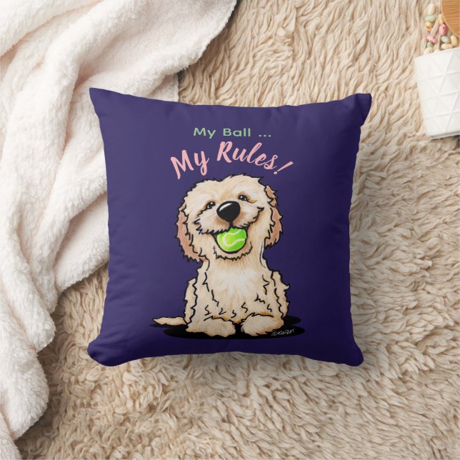 Almofada KiniArt Goldendoodle MY BALL (Cobertor)