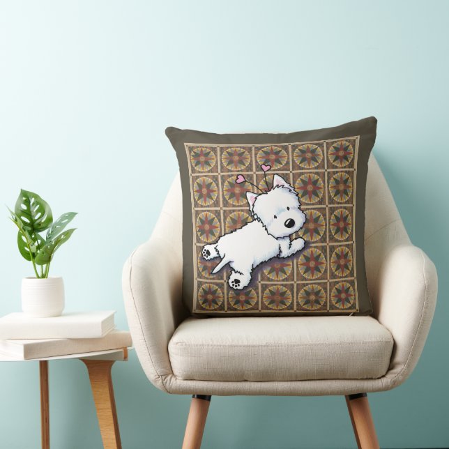 Almofada KiniArt Westie Em Quilt (Cadeira)